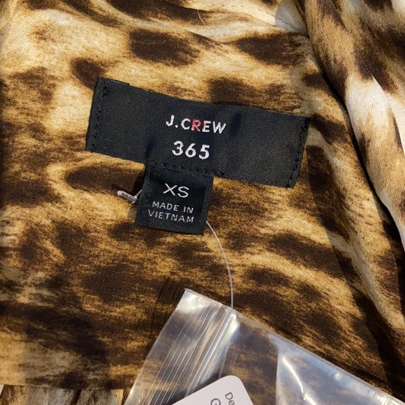J.Crew 365 Leopard Print Sleeveless Blouse With Tie Neck Size XS - Picture 8 of 12